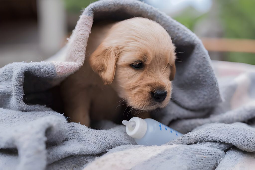 Images of a sick golden retriever mini