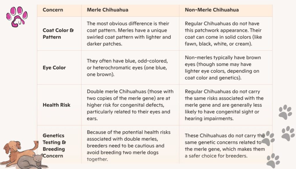 Comprehensive Difference between Merle chihuahua and Non merle Chihuahua