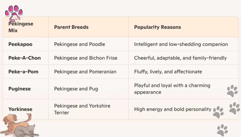 pekingese mixes popularity data